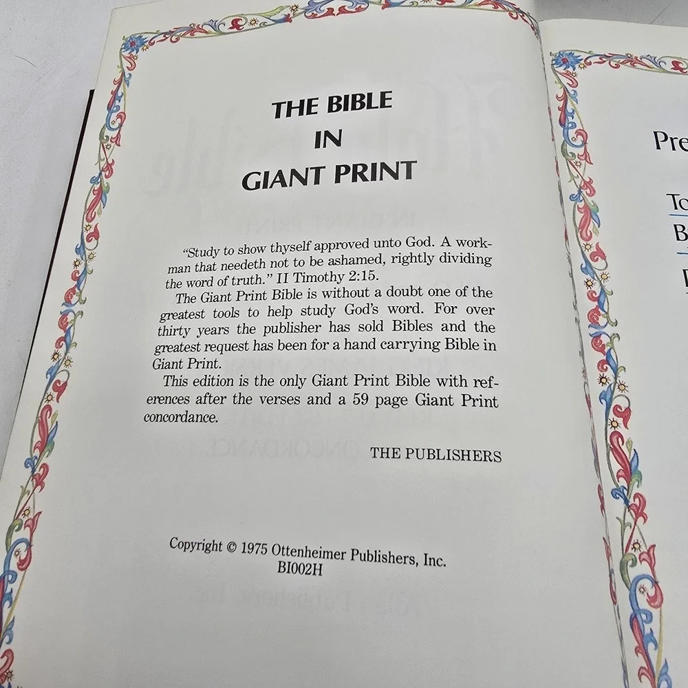 Holy Bible Giant‎ Print KJV Red Letter Edition Concordance Allan Publishers 1975